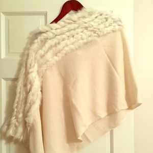 Incashmere cashmere wool genuine rabbit shawl OS
